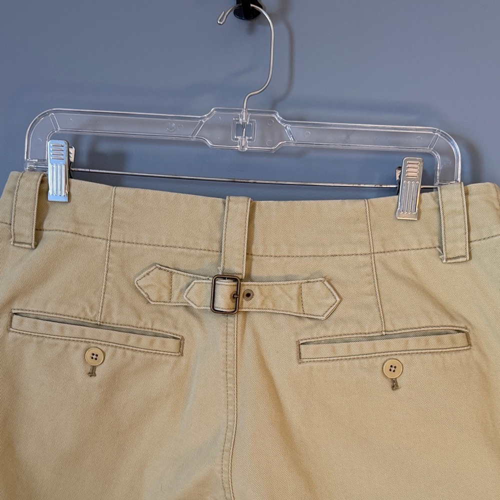 Madewell Size 10 ankle cropped high waisted loose 100% Cotton khaki green - Picture 5 of 14